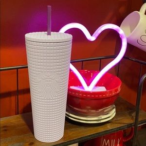 Starbucks Lilac/Lavender Grid Tumbler